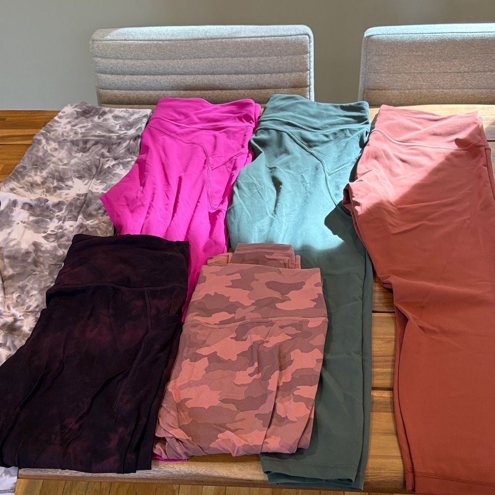Lot of 6 Authentic Lululemon Leggings